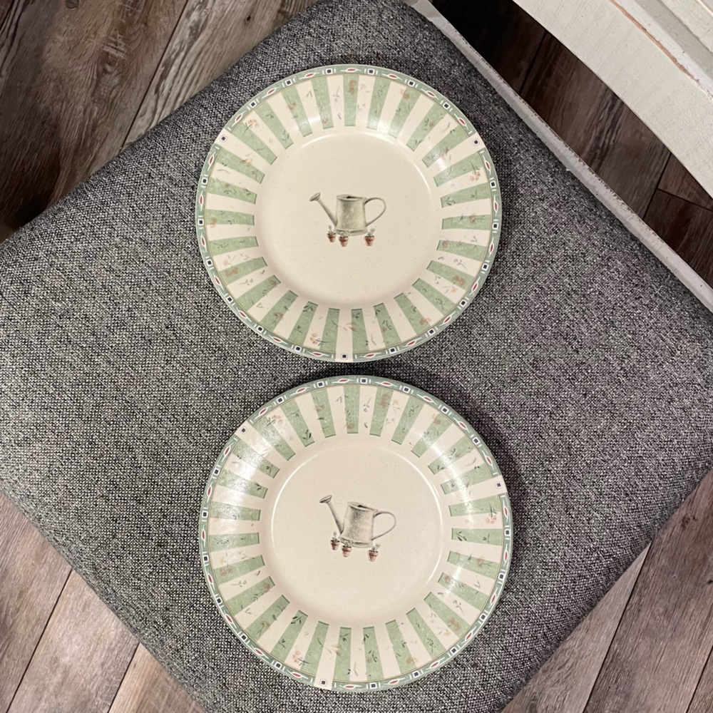 Set of 2 Pfaltzgraff Naturewood, stoneware salad plates
